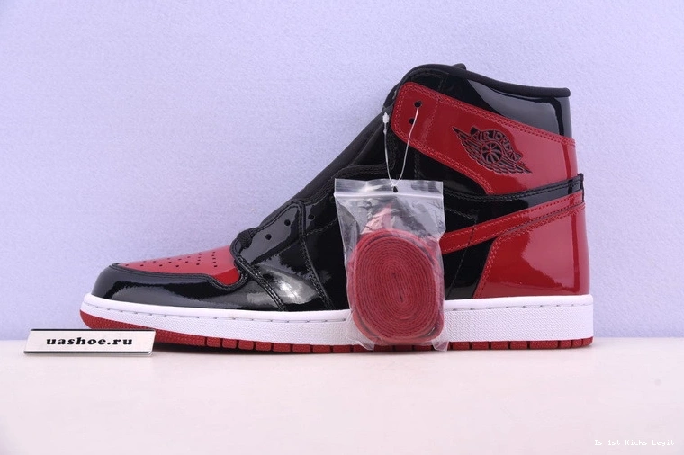 Bred Jordan 555088-063 Leather Patent 1 Air 0927